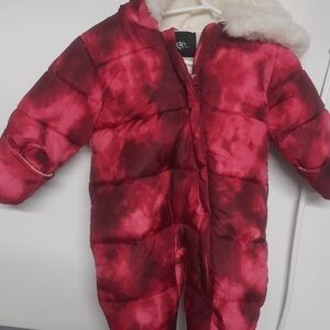 Cozy Red Kids One Piece Snowsuit